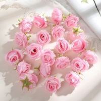Arrangement floral fait à la main soie artificielle Rose tête de fleur pour la maison fête fleur mur décoration de mariage