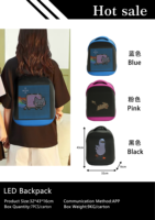 Sac à dos LED avec écran programmable, contrôle par application, sac à dos pour ordinateur portable LED, sac LED imperméable, cadeau unique pour homme ou femme