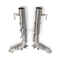 Sistem Knalpot Lengkap Stainless Steel Exhaust Straight Downpipe Header untuk Ferrari SF90 3.9T V8 2019-2023 Aliran Knalpot yang Ditingkatkan