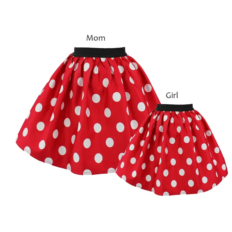 2022 High Quality mom and daughter sets Red Dot Mommy and Me Skirt Family Clothes Set Girl