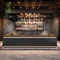Comptoir de bar à vin lumineux à LED pour hôtel moderne, restaurant, boîte de nuit, pub, bar, design de mobilier, comptoir de caisse pour spiritueux
