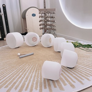 Set Mangkuk Kristal Penyembuhan Suara 7 Chakra Buddha Buatan Tangan 432Hz Set Mangkuk Bernyanyi Meditasi Yoga - Product Image 5