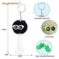 Porte-clés en peluche mignon à longues jambes, poupée monstre colorée et pelucheuse, breloque de sac à pattes tombantes pour accessoires de sac à dos