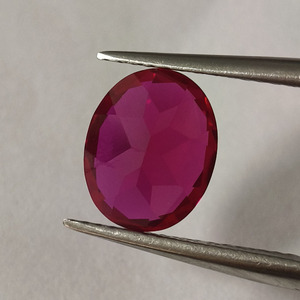 Sin Cortar 4 #   y 73 #   Corindón Bicolor en Bruto, Materia Prima Sintética para la Fabricación de Gemas Sueltas - Product Image 2