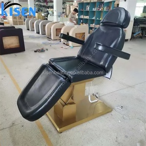 Kisen New Arrival Blue RED Black Salon <b>Bed</b> Gold Stainless Steel Base Electric Massage Facial <b>Lash</b> <b>Bed</b> With Motors for Salon - Product Image 6