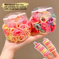 Élastiques à cheveux doux et extensibles de style serviette, coloris bonbon, avec boucle de maintien pour filles