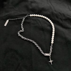 VAF 43 + 5เซนติเมตรมุกลูกปัดข้ามจี้สร้อยคอผู้ชายสแตนเลส - Product Image 3