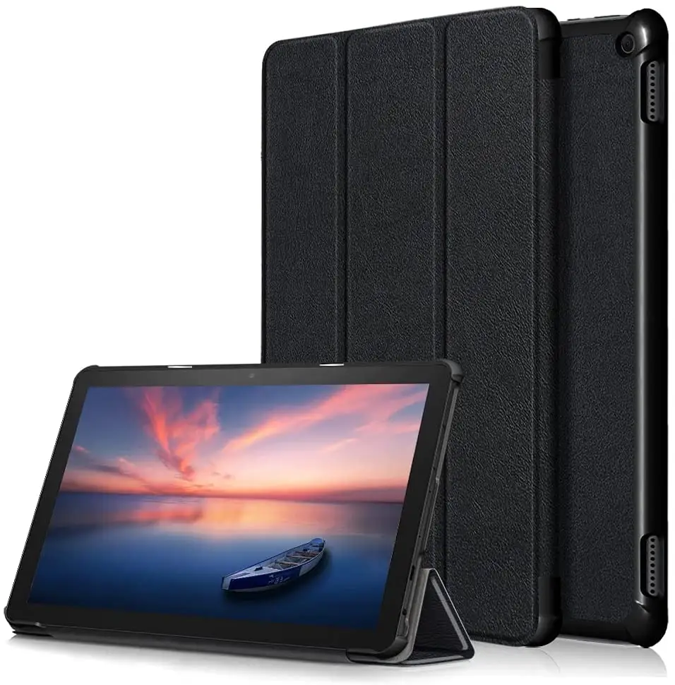 Ốp Lưng Folio Bằng Da PU Cao Cấp Đa Góc Độ Ốp Thông Minh Tự Động Đánh Thức/Ngủ Cho Kindle Fire Hd 10 2021