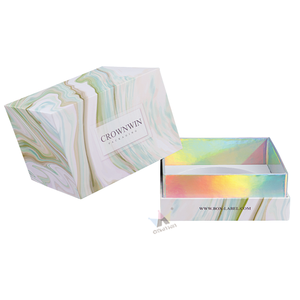 Customized Caja De Carton Para Vela Marble Luxury Holographic Candle Jar Bottle Box Packaging Candle Gift Boxes with EVA Insert