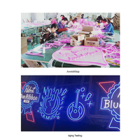 Barre lumineuse fluo en acrylique à Led, pied libre, panneau lumineux, pour magasins de Club
