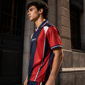Camiseta <span class=keywords><strong>de</strong></span> Fútbol con Patrón Geométrico, Camiseta <span class=keywords><strong>de</strong></span> Fútbol con Bloques <span class=keywords><strong>de</strong></span> Color Intensos, <span class=keywords><strong>Camisetas</strong></span> Deportivas Retro Personalizadas - Product Image 3