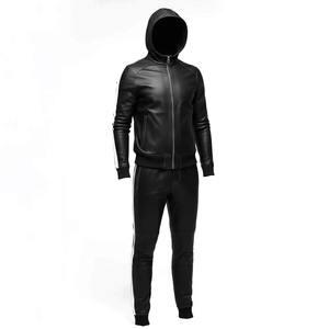 Chándal de cuero ligero y transpirable, cómodo y de alta calidad para hombre, chándal de cuero ligero informal. - Product Image 4