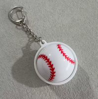Jouet anti-stress, 1 interrupteur à touches mécaniques, tennis, baseball, football, lumière LED, capuchon de touche personnalisé, porte-clés de clavier fidget