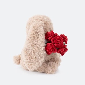 Peluche Personalizzato di Tendenza per San Valentino, <span class=keywords><strong>Coniglio</strong></span> Arrabbiato con Rosa, Giocattoli Morbidi e Peluche per San Valentino - Product Image 3