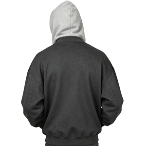 Sudadera con capucha tipo balaclava de alta calidad, gruesa, bordada, informal, para otoño, estilo urbano, con cremallera frontal completa y logotipo personalizado, de corte oversize. - Product Image 5