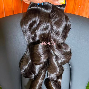 Paquetes de cabello crudo negro natural Suministros de cabello sin procesar Paquetes de ondas sueltas camboyanas - Product Image 5