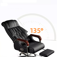 Meilleure chaise de bureau ergonomique en maille réglable en hauteur, avec base en acier inoxydable et siège pivotant en cuir PU contemporain