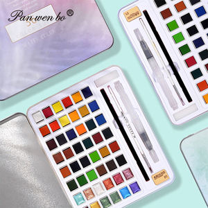 36 couleurs 48 couleurs de peinture <span class=keywords><strong>aquarelle</strong></span> artiste peinture <span class=keywords><strong>aquarelle</strong></span> avec brosse éponge Palette - Product Image 5