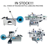 Machine d'étiquetage universelle semi-automatique à commande PLC et à moteur pour bouteilles en verre/PET/bois/métal, usage alimentaire et boisson