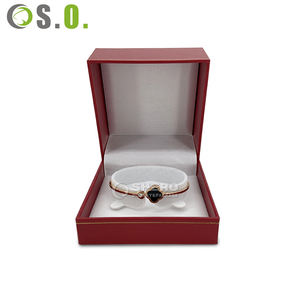 Caja de Joyería de Papel Imitación Cuero Negra de Alta Calidad al por Mayor para Regalo de Boda, Collar, Anillo, Pulsera, Embalaje de Joyería Personalizado - Product Image 3