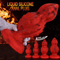 Nouveau Plug Anal Fantaisie en Silicone en Forme de Créature Géante Réaliste avec Nœud, Jouet d'Expansion avec Base à Ventouse pour Femmes