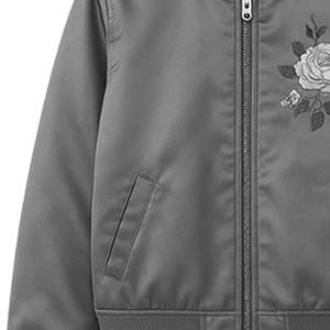 Oferta Caliente al por Mayor: Chaqueta de Satén OEM para Mujer, Chaqueta Brillante de Moda con Puños Acanalados y Cintura Ajustable, Disponible en Varios Colores, Cremallera Completa - Product Image 4