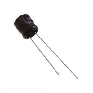 Condensateur RADIAL TH 33uF 20% 35V à trou traversant, en aluminium, référence USF1V330MDD1TA, Distributeur agréé - Product Image 1