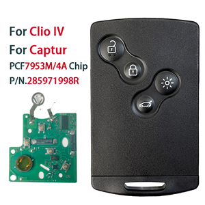 285971998R PCF7953M per <span class=keywords><strong>Renault</strong></span> <span class=keywords><strong>Clio</strong></span> IV 2009 - 2019 Captur 2013 - 2019 433MHZ Chiave Auto Smart Card Senza Chiave - Product Image 2
