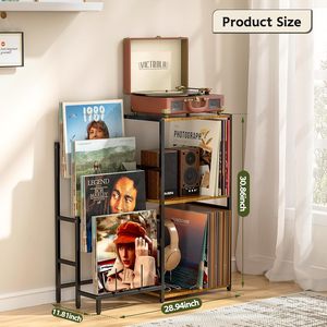 Support de <span class=keywords><strong>tourne</strong></span>-<span class=keywords><strong>disque</strong></span>, support de <span class=keywords><strong>disque</strong></span> vinyle avec affichage de <span class=keywords><strong>disque</strong></span> vinyle à 4 niveaux, stockage de table de <span class=keywords><strong>tourne</strong></span>-<span class=keywords><strong>disque</strong></span> jusqu'à 120 + albums - Product Image 5