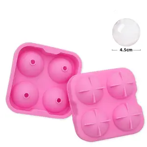 Molde de bola de gelo de silicone de alta qualidade, fabricante de cubos de gelo redondos, bolas de gelo para cocktails e uísque