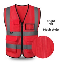 Gilet de sécurité réfléchissant haute visibilité 100% polyester avec logo personnalisé, veste de travail pour la sécurité routière, vêtements imperméables pour la sécurité au travail