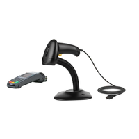 Escáner de Código de Barras Láser Inalámbrico USB, Producto en Stock con Interfaz Rápida para Inventario de Almacén