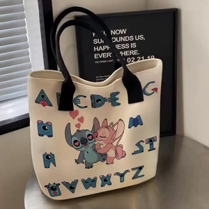 Bolsa de Lona con Estampado de Dibujos Animados, Bolso de Mano Versátil con Estructura Cuadrada para Fans - Product Image 2