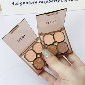 Yali Fu Four-Color Pearlescent Earth Tone <strong>Eyeshadow</strong> <strong>Palette</strong> for Female Students-Party Live Broadcast Net <strong>Red</strong> Powder - Product Image 2