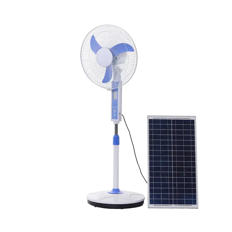 Battery Operated 16 Inch Rechargeable Solar Panel Fan Powered Outdoor Fans Solar Fan With Remote Brushless DC Motor