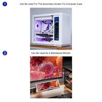 Écran secondaire portable Écran LCD étiré en barre 9,1 pouces 462X1920 Affichage DIY Écran externe blanc pour boîtier de PC D32 CPU GPU