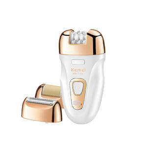 Depiladora eléctrica Kemei para mujer Km 7102, afeitadora recargable a prueba de agua con doble cuchilla y accesorios - Product Image 2