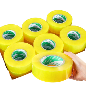 Cinta de Embalaje Impermeable de Grado Médico BOPP, Amarilla Transparente, 48 mm x 50 m, Adhesivo Acrílico de una Cara, para Sellado de Cajas - Product Image 1