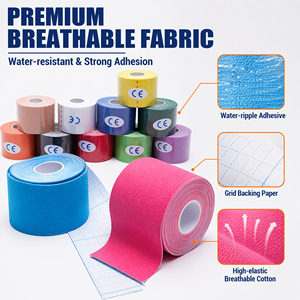 Ruban <span class=keywords><strong>Kinesio</strong></span> de qualité médicale, adhésif acrylique sûr pour la peau, pour la récupération musculaire, ruban sportif pour le basketball et le <span class=keywords><strong>fitness</strong></span>, fourni par l'usine - Product Image 4