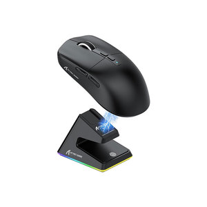Souris de jeu sans fil légère ATTACK SHARK X6 avec rétroéclairage RVB, base de charge et boutons programmables - Product Image 1