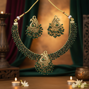 Parure de bijoux en laiton plaqué argent avec zircon de haute qualité, style ethnique, pour mariée, fiançailles, mariage, anniversaire, fête, cadeau, comprenant un collier ras-de-cou et des pendentifs - Product Image 3