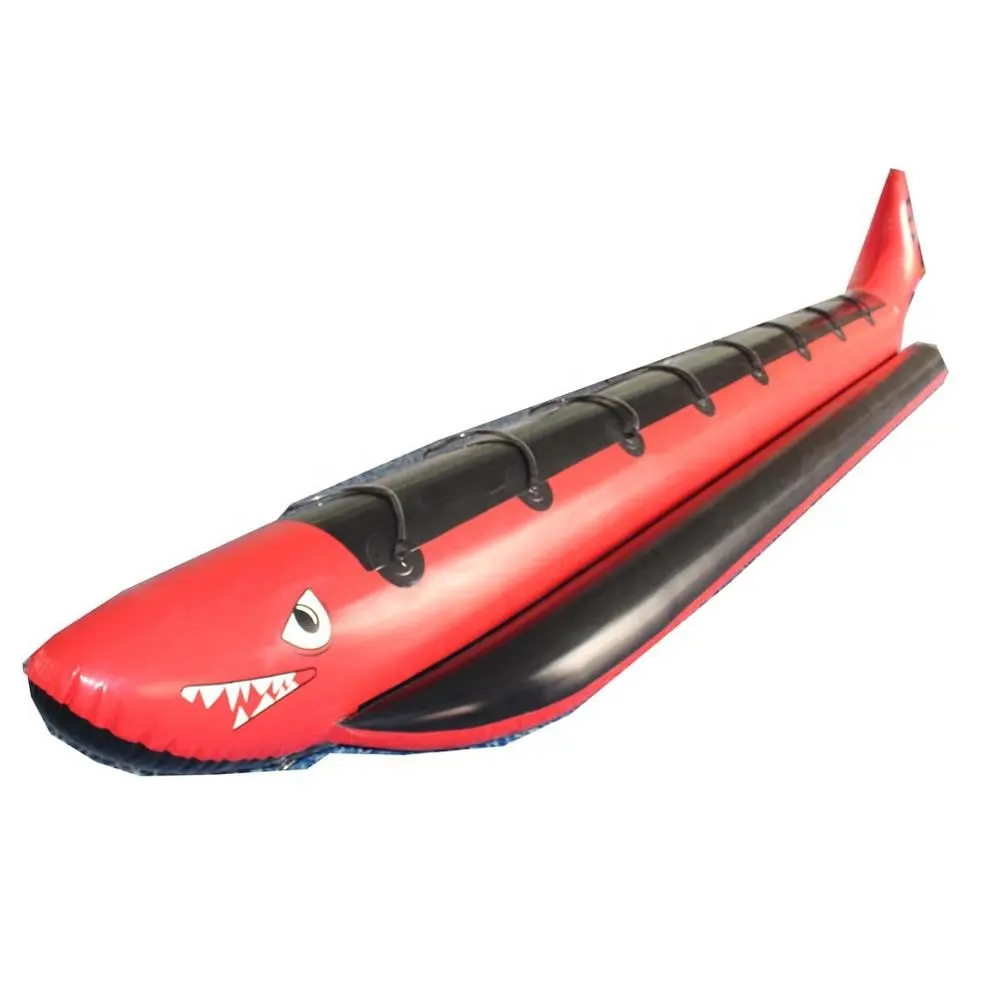 Musim Panas Merah Hiu Terbang Ikan Inflatable Banana Boat untuk Dijual