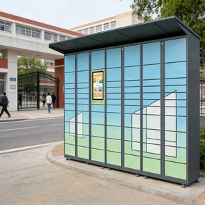 Fabricante de Casilleros Inteligentes para Paquetes, Gabinete de Entrega de Paquetes de Múltiples Puertas, Buzón con Control por WiFi y Aplicación para Residencias - Product Image 1