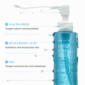 Oem Odm Cuidado DE LA Piel Ácido Hialurónico Hidratación Fórmula <span class=keywords><strong>no</strong></span> comedogénica Exfoliar Suavemente Limpieza Poros Espinilla <span class=keywords><strong>Aceite</strong></span> de Limpieza <span class=keywords><strong>Facial</strong></span> - Product Image 2