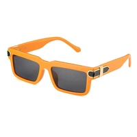 Lunettes de soleil UV400 de haute qualité pour femmes, vente en gros, petit cadre rectangulaire, lunettes de soleil tendance