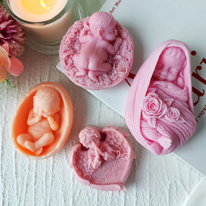 قالب شمع صابون سيليكون للأطفال بتصميم جديد لتزيين المنزل قالب شمع صابون من السيليكون ثلاثي الأبعاد على شكل عش للأطفال - Product Image 2