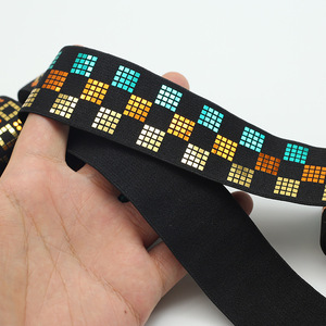 Hot bán bán buôn số lượng lớn chất lượng cao ban nhạc đàn hồi cuộn với Shinny chấm laser cho dây thắt lưng - Product Image 3