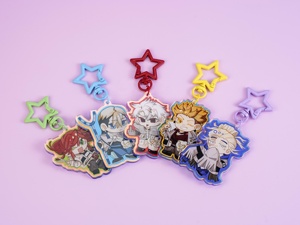 Breloques de sac en acrylique Chibi Anime OEM/ODM, ensemble de breloques en acrylique pour personnages <span class=keywords><strong>Manga</strong></span>, cadeau pour les fans de <span class=keywords><strong>Manga</strong></span> - Product Image 1
