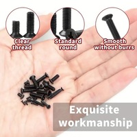 650 vis micro pour ordinateur portable, en acier au carbone, à tête fraisée, oxyde noir, pour électronique, ensemble assorti M1.4-M3