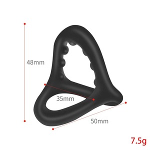حلقة قضيب سيليكون قابلة لإعادة الاستخدام حلقات تكبير قضيب الرجال لتعزيز القضيب ألعاب جنسية تأخير القذف مادة TPE - Product Image 4